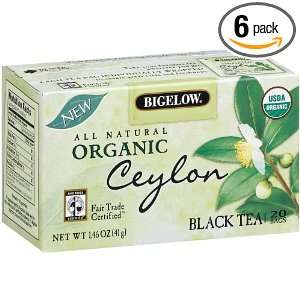 Bigelow Organic Ceylon Fair Trade Certified Tea, 20 Count 1.46 Ounce 