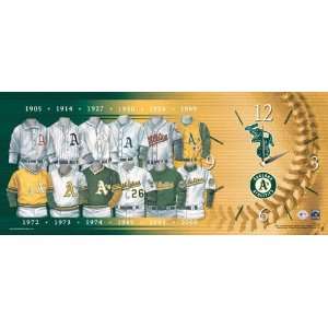  Oakland Athletics Evolution Clock