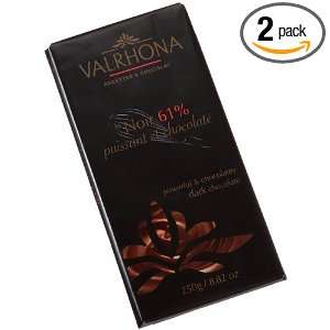 Valrhona le Noir 61% Puissant et Chocolate (Dark Chocolate) Bar, 8.82 