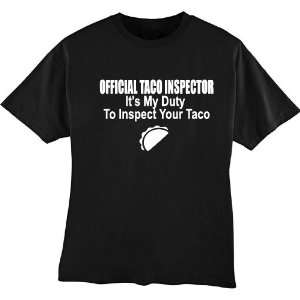  Official Taco Inspector Funny T Shirt Small by DiegoRocks 
