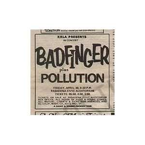    Badfinger Pasadena Original Concert Ad 1971