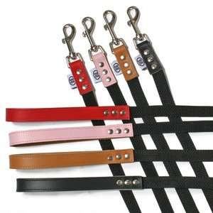  Buddy Belt Nylon + Leather Leash 4X3/4IN RED