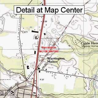  Topographic Quadrangle Map   Harrington, Delaware (Folded/Waterproof