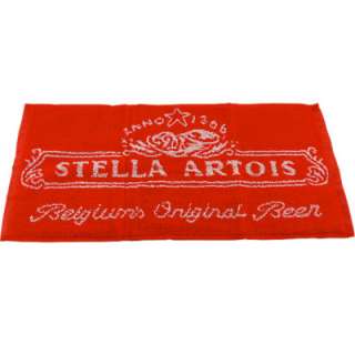 Official Stella Artois Branded Bar Towel   Beer Red Logo Spill FREE 