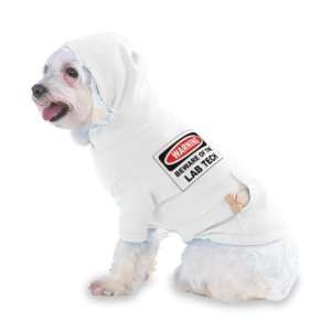 BEWARE OF THE LAB TECH Hooded (Hoody) T Shirt with pocket for your Dog 