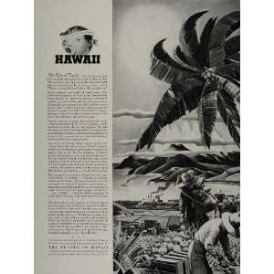  1938 Ad Hawaii Territory Pineapple Plantation M Brindle 