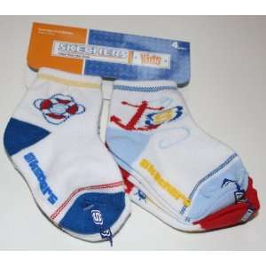 Skechers Kids Toddler Boys 4 Pack Socks   Size 2 4T   Multi Nautica 