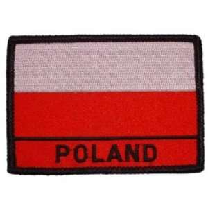 Poland Flag Patch 2 1/2 x 3 1/2