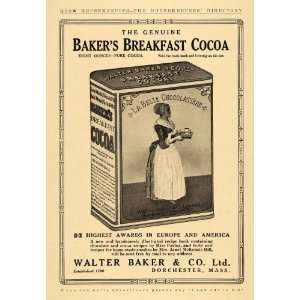  1909 Ad Walter Baker & Co. Ltd. Breakfast Cocoa Drink 