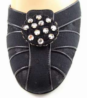 SALVATORE FERRAGAMO TUNISI Black Jeweled EVENING Womens Shoes Pumps 10 