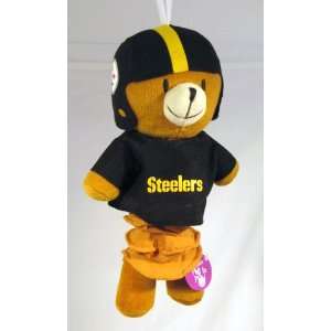  Pittsburgh Steelers Musical Plush Pull Down Bear Baby Toy 