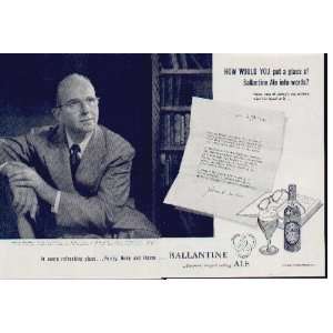 How Would You put a glass of Ballantine Ale into words? Here, one of 