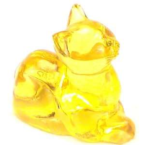  Fenton Art Glass, #5318Y8 Buttercup Cat