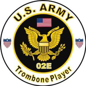   Army MOS 02E Trombone Player Decal Sticker 5.5 