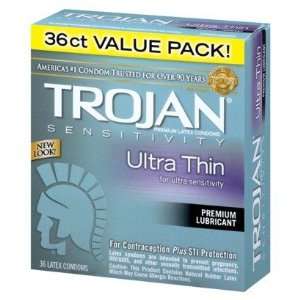  Trojan Sensitivity Premium Latex Condom Health & Personal 