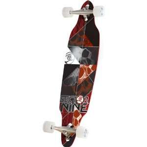 Sector 9 Carbon Decay Complete Skateboard   Red / 37.7 L x 9.2 W x 