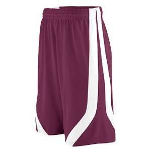 Augusta Adult Triple Double Game Short MAROON/WHITE A2XL 