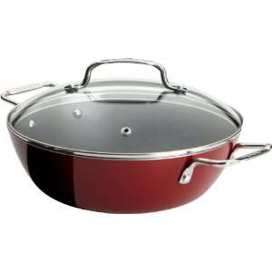   Caldero with Glass Lid Cookware, Red 