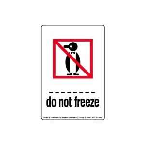  Do Not Freeze Label, 2 3/4 x 4