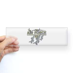  Bumper Sticker Clear US Air Force with Planes and Fighter 