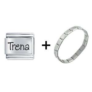  Name Trena Italian Charm Pugster Jewelry