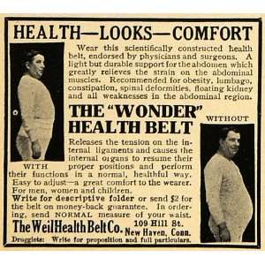   Health Belt Co Abdominal Muscles   Original Print Ad