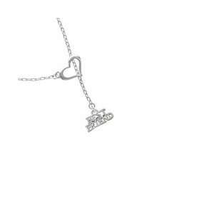   Best Friend Silver Tone Plated Heart Lariat Charm Necklace [Jewelry