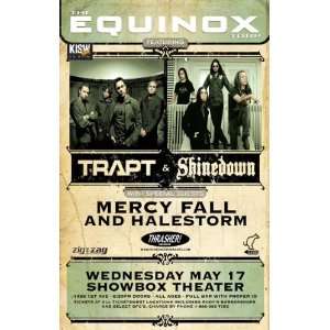 Trapt Poster   Concert Flyer   with ShineDown   The Equinox Tour 