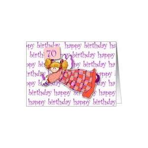  70 Years Old Cupcake Angel Birthday Card Toys & Games