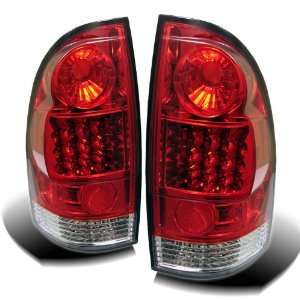 05 07 Toyota Tacoma Led Taillights   Red/Clear Automotive