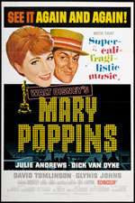 Mary Poppins 1964 Disney Original Movie Poster 1 Sheet  