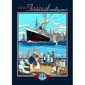  Croisiere Transatlantiques   Poster by Bruno Pozzo (12 x 