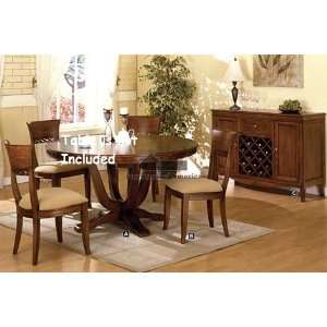  Traditional Style Side Chair in Tobacco Oak Finish (set of 