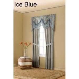  Brylane Home Imperial 5 Pc. One Rod Curtain Set (BLUE,56 