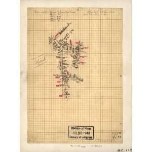  Civil War Map Preliminary field sketch of part of the 