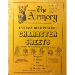  The Armory Fantasy Role Playing Character Sheets 