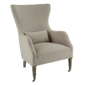  Olivier French Country Wing Back Flared Arm Chair