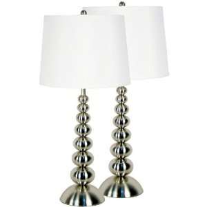  Baubles Table Lamps Set Of 2, 30Hx14D, BRUSHED STEEL 