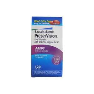 Bauch & Lomb PreserVision Eye Vitamin And Mineral Supplements   120 