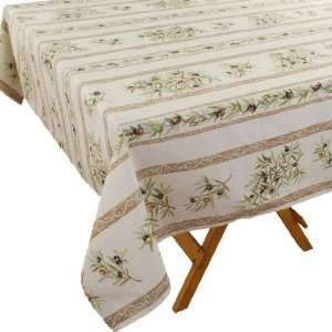  Olive Baux Natural Cotton Tablecloths 63 x 118 Rectangle 