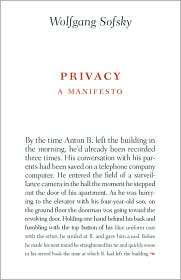 Privacy A Manifesto, (0691136726), Wolfgang Sofsky, Textbooks 