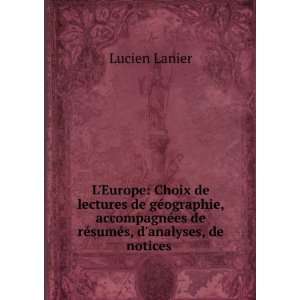   ©es de rÃ©sumÃ©s, danalyses, de notices . Lucien Lanier Books