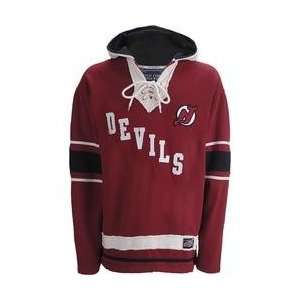 Time Hockey New Jersey Devils The Lace Hooded Sweatshirt   NEW JERSEY 