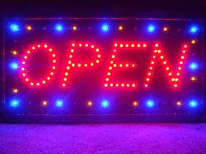 LED Neon Light Animated Motion OPEN Business Sign LB8  