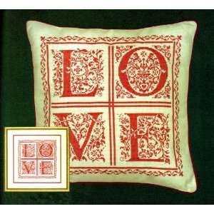   Stitch Kit Love Pillow From Elsa Williams, JCA Arts, Crafts & Sewing