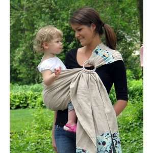   Baby Linen Banded Ring Sling Baby Carrier   Turquoise Dream Baby