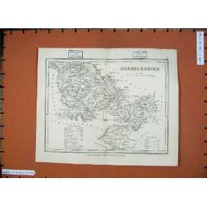   Denbighshire Wales 1846 Dugdales Maps Llangollen Print