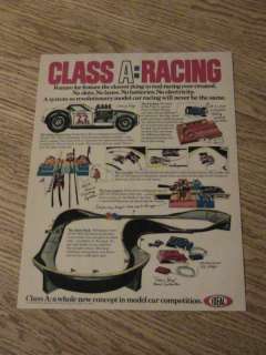 1972 CLASS A RACING TRACK ADVERTISEMENT TOY IDEAL AD  