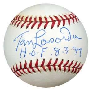  Tom Lasorda Autographed/Hand Signed NL Baseball HOF 8 3 97 