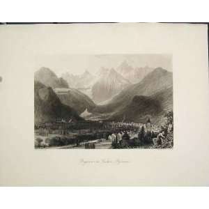  Bagneres Luchon Pyrenees Allom France Antique Print